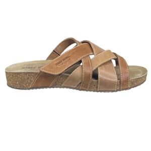 Josef Seibel Women’s Tonga 74 Tan Slip On Sandal Size 38 US 7/7.5